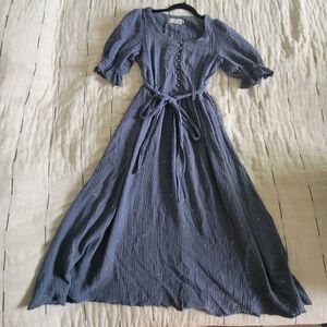 Elegant Blue Midi Dress